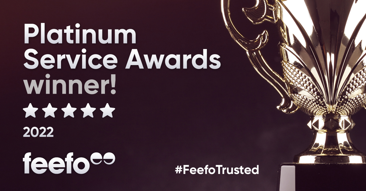 Feefo Platinum Service Award 2022