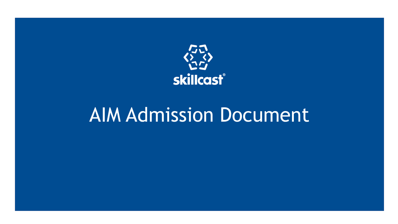 AIM Admission Document