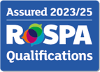 RoSPA Qualifications Assured year logo 2023-2025