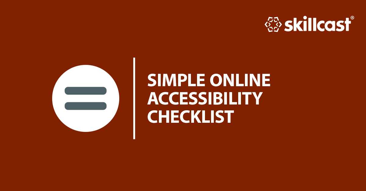 Simple Online Accessibility Checklist