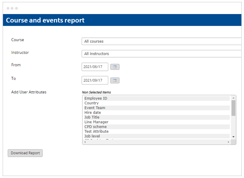Skillcast EMS Course & Events Report
