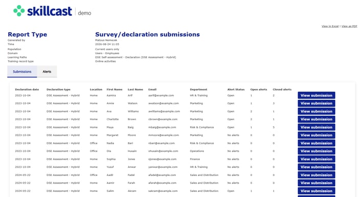 Declarations Reporting